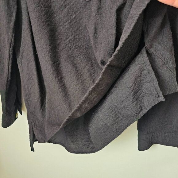 EUC TIME AND TRU BLACK HALF BUTTONED OVERSIZED SHIRT SIZE L WOMENS - Picture 7 of 12
